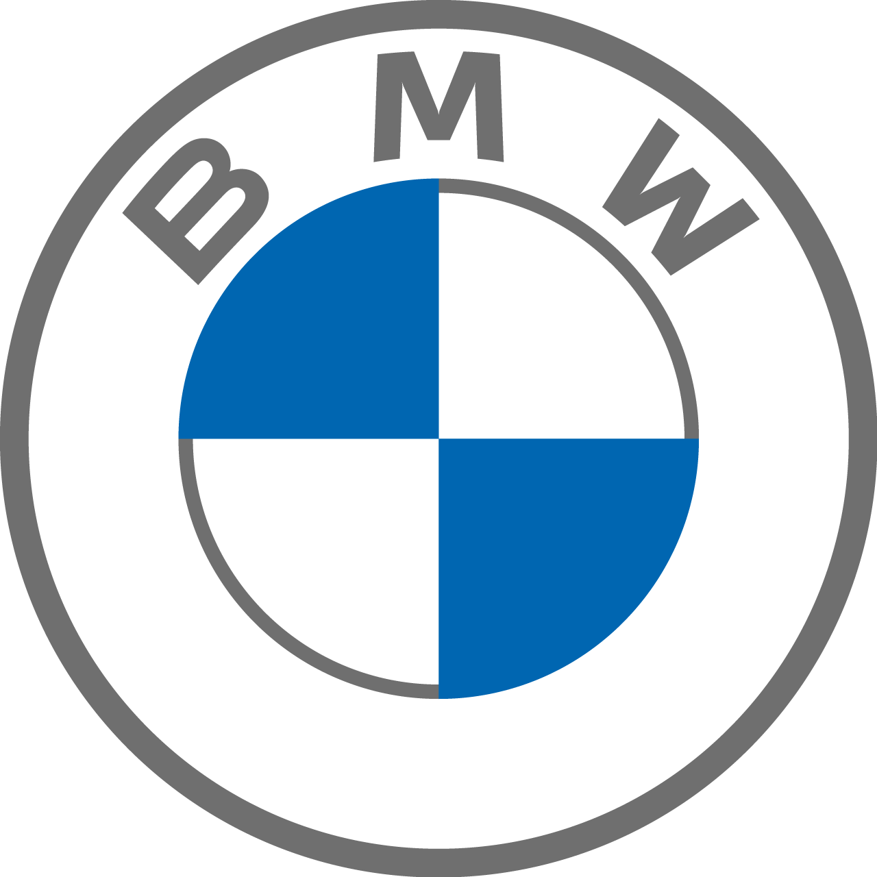 BMW Logo grau trans für helle Untergründe